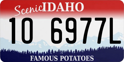 ID license plate 1O6977L
