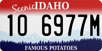 ID license plate 1O6977M