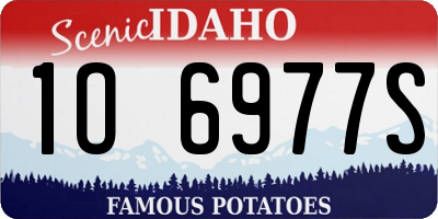 ID license plate 1O6977S