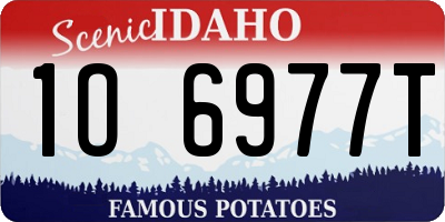 ID license plate 1O6977T