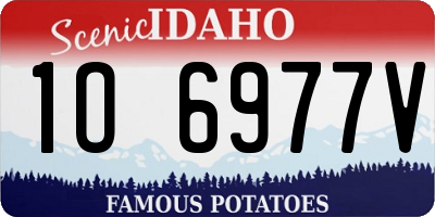 ID license plate 1O6977V