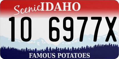 ID license plate 1O6977X