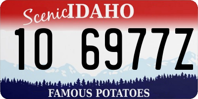 ID license plate 1O6977Z