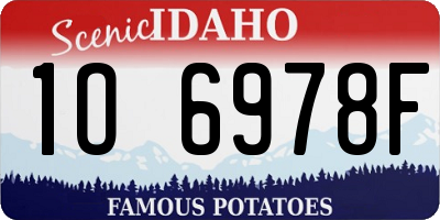 ID license plate 1O6978F