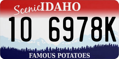 ID license plate 1O6978K