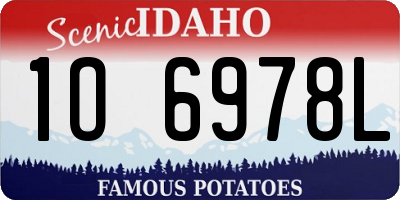 ID license plate 1O6978L