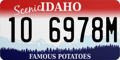ID license plate 1O6978M