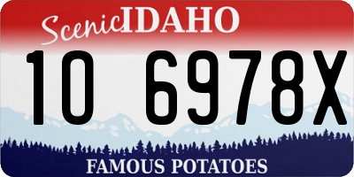ID license plate 1O6978X