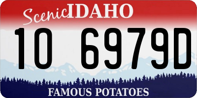 ID license plate 1O6979D