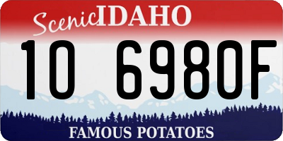ID license plate 1O6980F