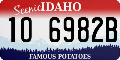 ID license plate 1O6982B
