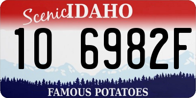 ID license plate 1O6982F