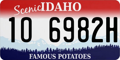 ID license plate 1O6982H