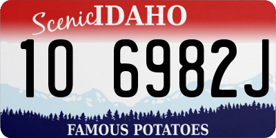 ID license plate 1O6982J