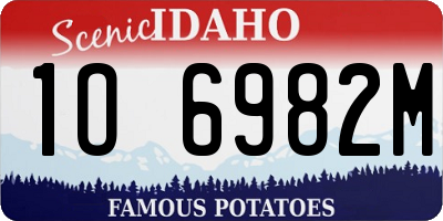 ID license plate 1O6982M