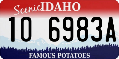 ID license plate 1O6983A