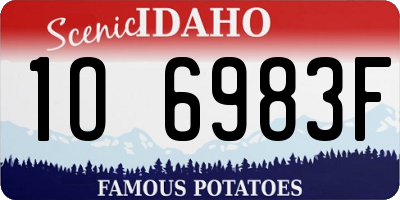 ID license plate 1O6983F
