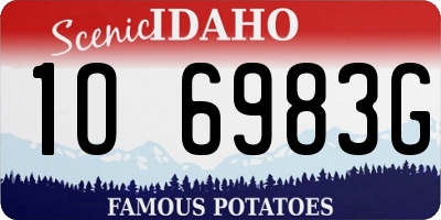 ID license plate 1O6983G