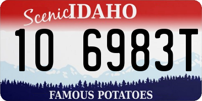 ID license plate 1O6983T