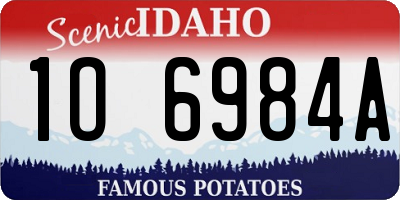 ID license plate 1O6984A