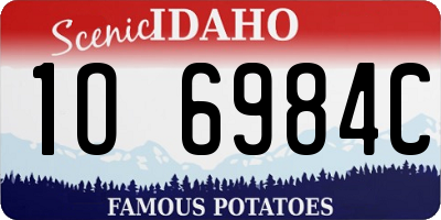 ID license plate 1O6984C