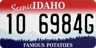 ID license plate 1O6984G