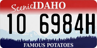 ID license plate 1O6984H