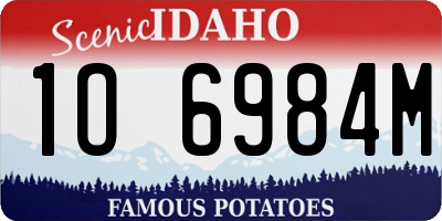 ID license plate 1O6984M