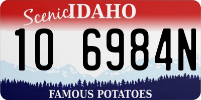 ID license plate 1O6984N