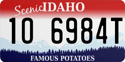 ID license plate 1O6984T