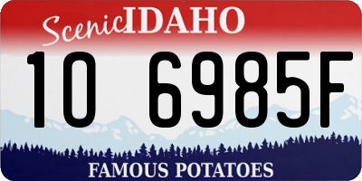 ID license plate 1O6985F
