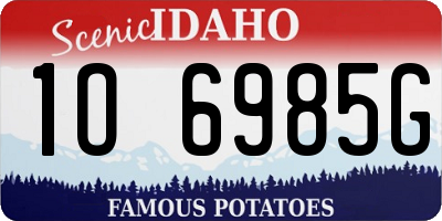 ID license plate 1O6985G