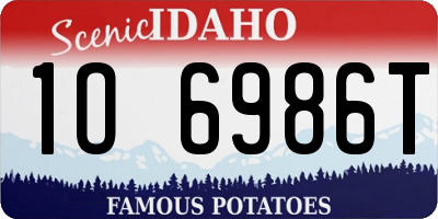 ID license plate 1O6986T