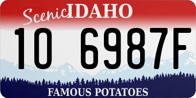 ID license plate 1O6987F
