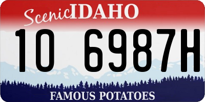 ID license plate 1O6987H