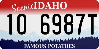 ID license plate 1O6987T