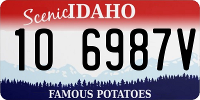 ID license plate 1O6987V