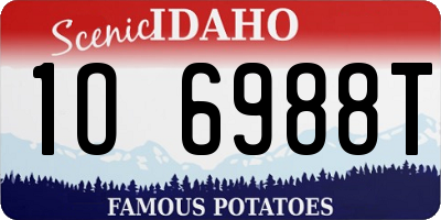 ID license plate 1O6988T