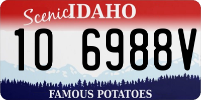 ID license plate 1O6988V