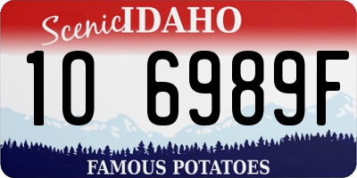 ID license plate 1O6989F