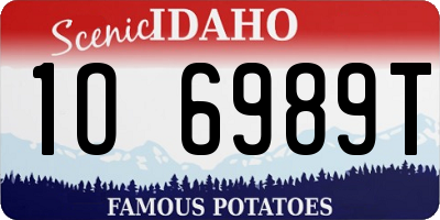 ID license plate 1O6989T