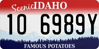 ID license plate 1O6989Y