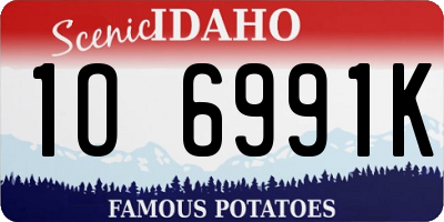 ID license plate 1O6991K