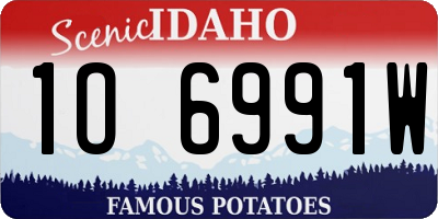 ID license plate 1O6991W