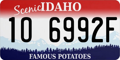 ID license plate 1O6992F