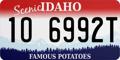ID license plate 1O6992T
