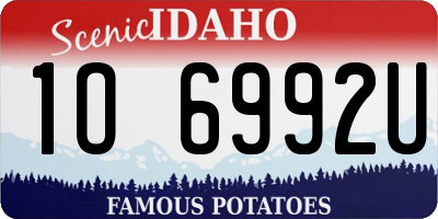 ID license plate 1O6992U