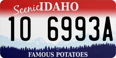 ID license plate 1O6993A