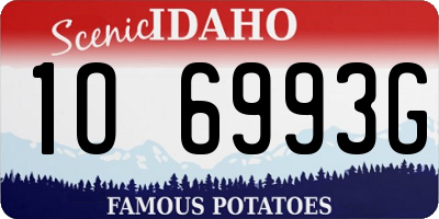 ID license plate 1O6993G