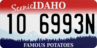 ID license plate 1O6993N